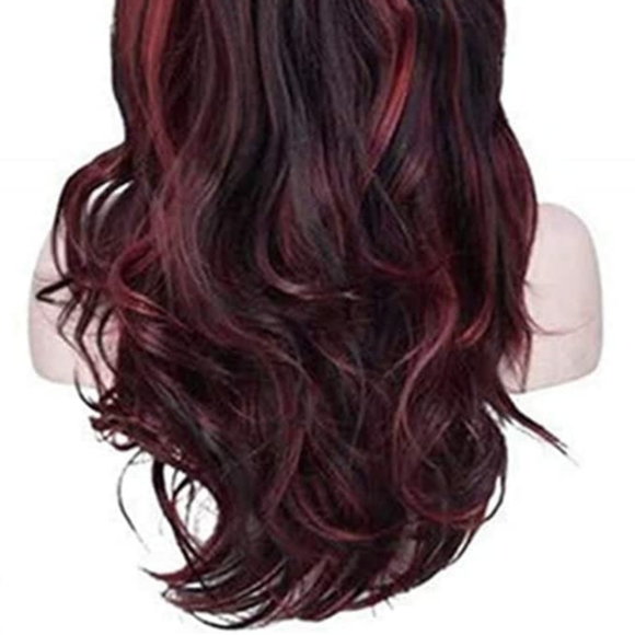 AneShe, Average Size, Red & Black Wig - Picture 3 of 5
